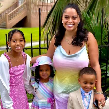 The picture of Nina Heisser enjoying time with her three kids. 